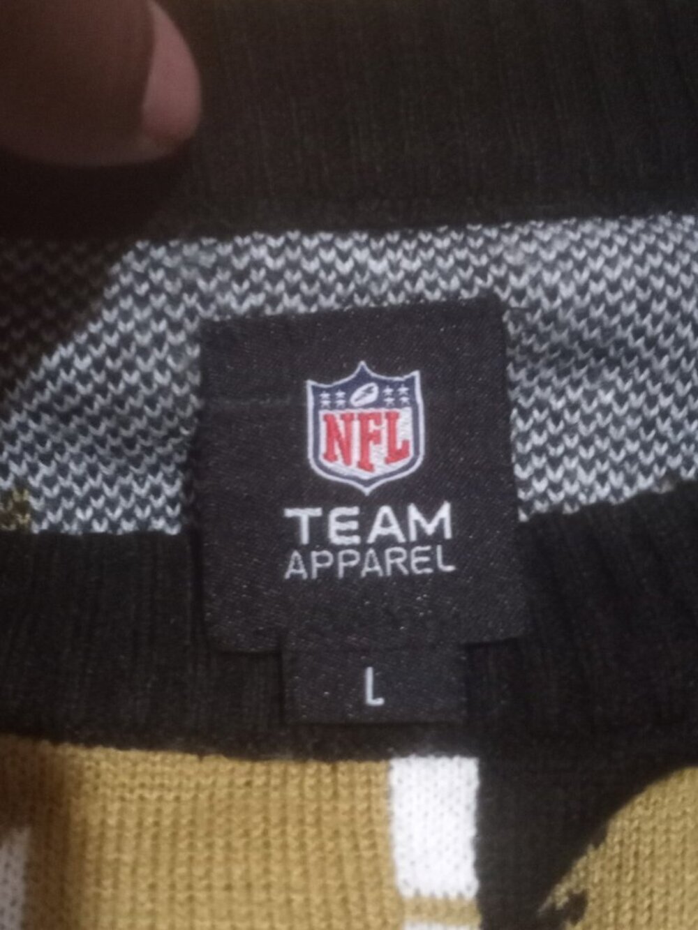 Team Apparal NFL New Orleans Saints Busy Block Ugly Sweater Men's Size Large L - Picture 9 of 13